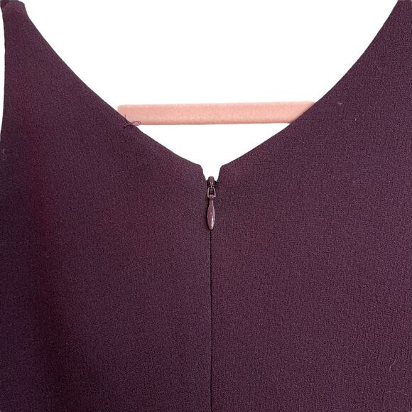 Dress The Population Lyla Purple Burgundy Plunging Sleeveless Bodycon Dress - Picture 6 of 9